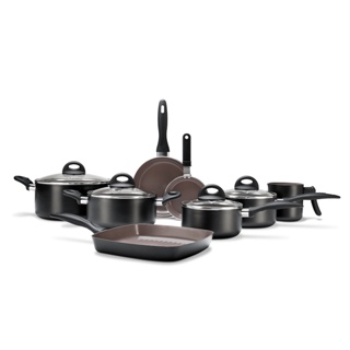 Jogo De Panelas Ceramic Life Brinox Smart Plus 8 Peças Preto