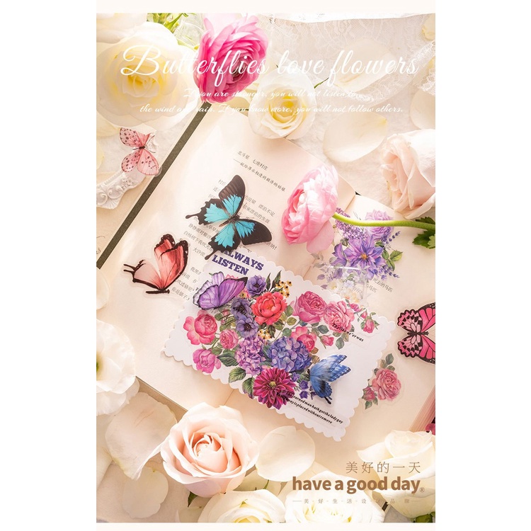 50 Pcs Autocolantes Do Livro De Rascunho Da Fada Vintage Flower ...