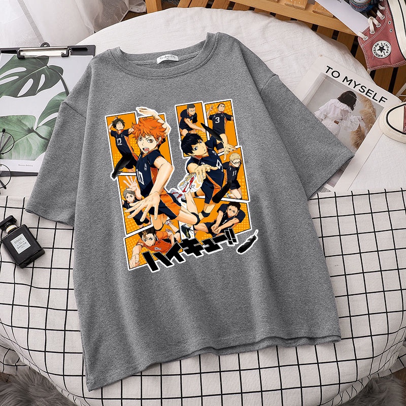 Camiseta masculina Asas Haikyu Anime De volei Arte Camisa Blusa