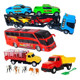 Caminhão Brinquedo Boiadeiro Com Boizinhos Top Truck