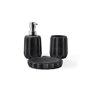Conjunto Para Banheiro Haus Concept Fold 3 Peças Preto