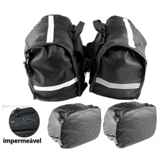 Alforge para moto baslu Nylon 60L + capas impermeáveis emborrachadas premium