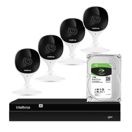 Kit 4 Câmeras IMX Full Hd Wi fi Com Hd 1tb E Nvd 1404