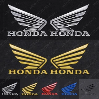 Esquerda E Direita Honda Wings 3M Plástico 3D Borracha Macia Logotipos Emblema Adesivo Para Decalques Modificados De Motocicleta