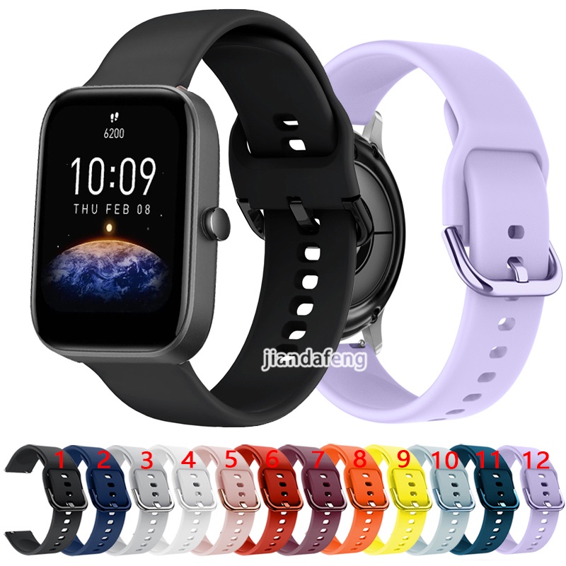 Fivela Colorida De silicone Com Pulseira De Cor Para Huami Amazfit Bip 3 Pro Shopee Brasil