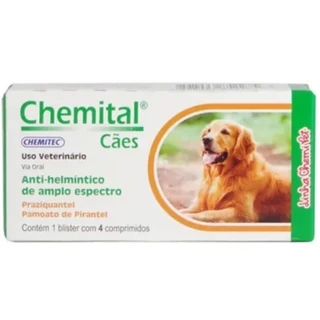 Kit 20 Vermífugo Chemital Cães 4 Comprimidos - Chemitec