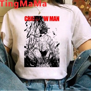 Camiseta masculina motosserra pochita casual Makima Anime camiseta