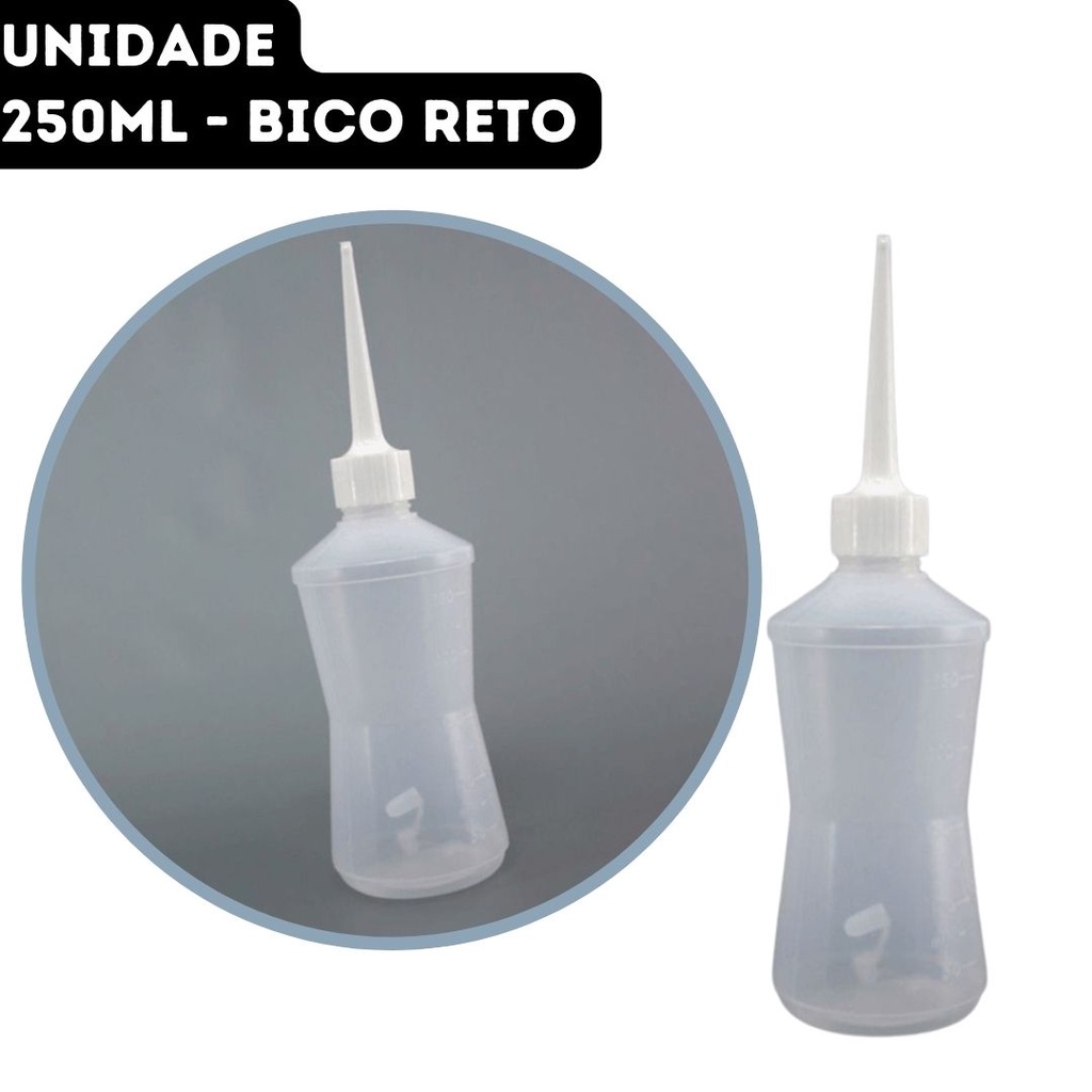 Frasco Almotolia Plástico Transparente Bico Reto Bisnaga ml Unidade Shopee Brasil