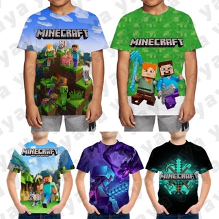 Minecraft 2021 Nova Crianças Dos Desenhos Animados Meninos Roupas