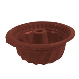 Forma Para Bolo Em Silicone Brinox Glacê 27 x 24 x 10,5 cm Chocolate