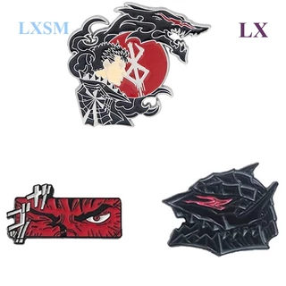 LX Comic Berserk Broche De Marca Gus Crachá De Cão Preto Pino De Lobo