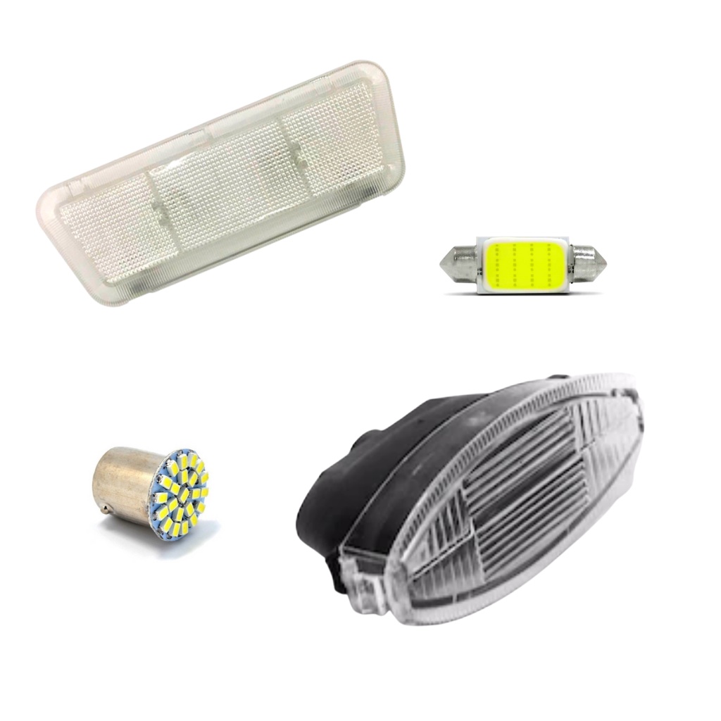Lampada Luz Placa + Teto com Leds Corsa 1996 1997 1998 1999 2000 2001 2002 2003 2004 2005 2006 2007