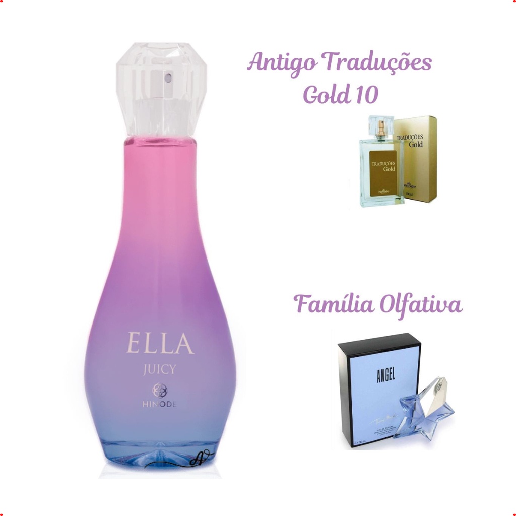 Perfume Feminino Ella Juicy Hinode Tradu es Gold 10 Angel Original Hinode Lacrado com NF