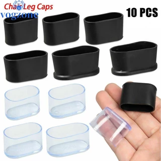 10 X Tampa De Perna De Cadeira Oval Cobre 10 Peças Protetores De Piso Escritório PVC Pátio Borracha