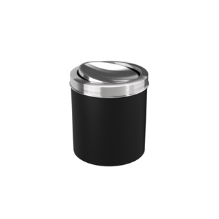 Lixeira Com Tampa Basculante Inox Coza 5,4 Litros Preto