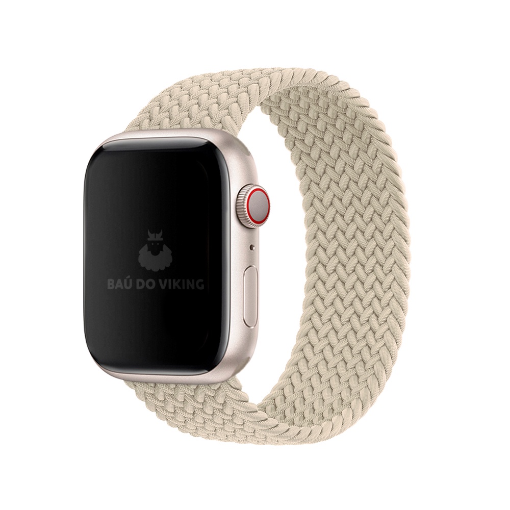 Pulseira Loop Solo Trançada Estelar Compatível Com Apple Watch