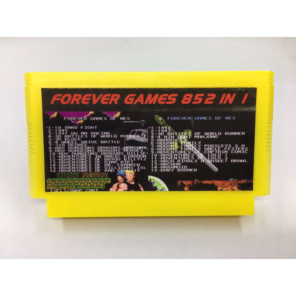 FOREVER DUO games OF 852 Em 1 (405 + 447) Cartucho De Jogo Para 60 Pinos Carrinho , total 852 Jogos 1024MBit Flash Chip Uso