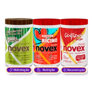 KIT NOVEX CRONOGRAMA CAPILAR PARA CABELOS TINGIDOS - 400G