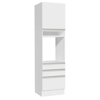 Torre Quente Para Fornos Armário de Cozinha 1 Porta e 3 Gavetas Glamy Madesa em Oferta na Shopee
