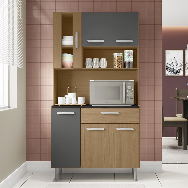 Armario Cozinha 6 Portas e 1 Gaveta Carol | Shopee Brasil