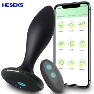Vibrador De Bumbum Anal HESEKS Bluetooth APP Controle Sem Fio Massajador De Próstata