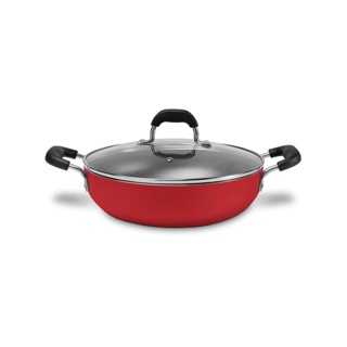 Wok Com Tampa E Alça Brinox Saffron Antiaderente 3,55 Litros Ø 28 cm Vermelho