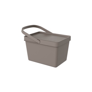 Cesta/Balde com Alça e Tampa Coza Loft 40,76 x 20,68 x 22,5 cm 12,5 litros Warm Gray