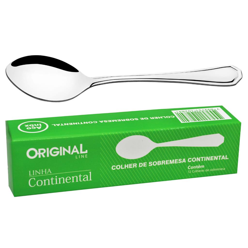 Cj De Colheres Sobremesa Inox 12pcs- Talheres Continental