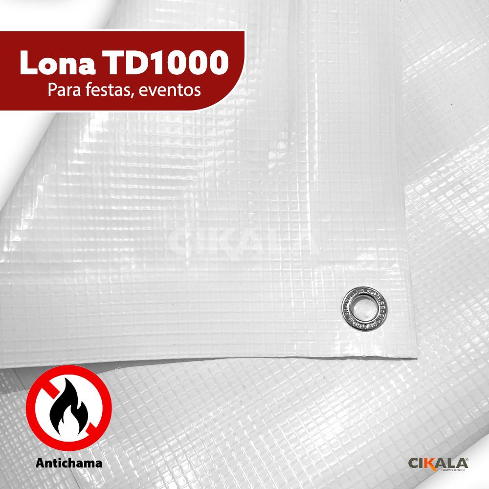 Lona TD1000 4x2,5m Branca Blackout Espessura 500 Micras Vinil Multiuso ZAGATA