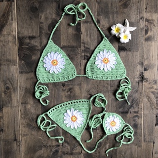 Floral Crochet Bikini Top