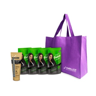 KIT NOVEX BLINDAGEM PARA HENEZADAS HENÊ PELÚCIA POUCH MORENA DESEJADA
