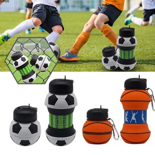 Mais novo 500ML Garrafa Dobrável e Eco Silicone Retrátil Bolas De Futebol Basquete Garrafas de Água Portátil garrafa de esportes Ao Ar Livre para As Crianças