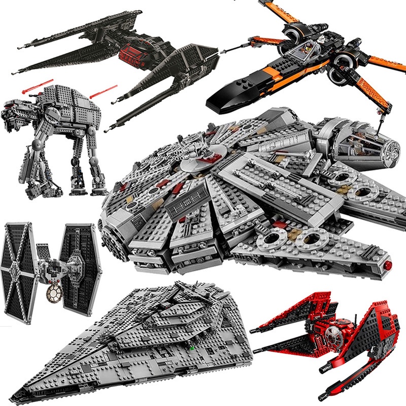Star Wars Milenium & Falcon X Wing Fighter Block Set Compatível Com Os Blocos De Construção Do Modelo Legoed Brinquedos Para Crianças