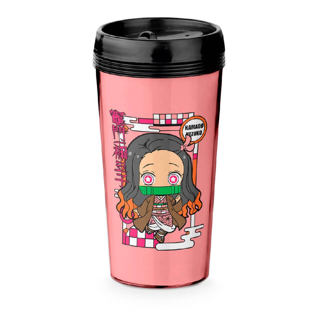Copo Viagem 520ml Demon Slayer Nezuko Geek Nerd
