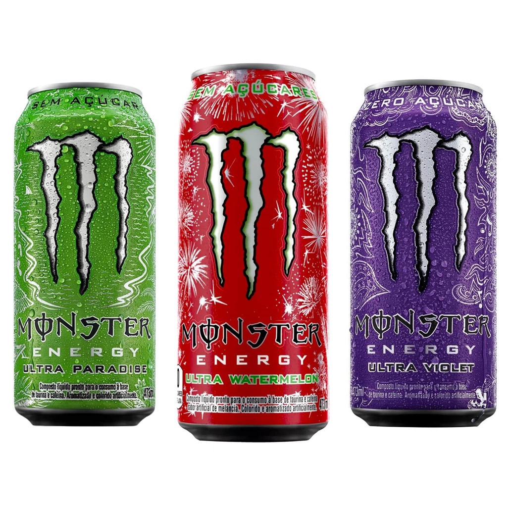 Kit Monster Melancia Ultra Watermelon + Paradise + Violet | Shopee Brasil
