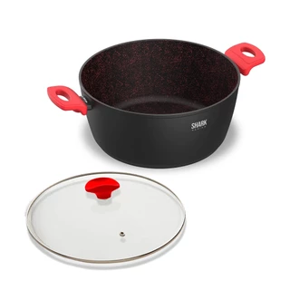 Panela Polishop Ichef Home Family com Tampa 28cm - Vermelha