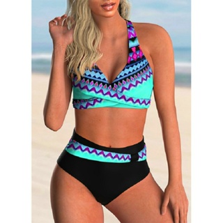 Sexy Biquinis Impresso Maiô Feminino 2023 Cintura Alta Push Up Beachwear  Maiô Feminino Verão