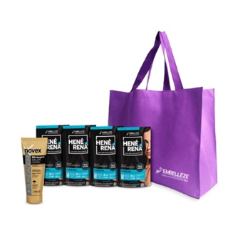 KIT NOVEX BLINDAGEM PARA HENEZADAS HENÊ RENÁ PRETO AZULADO