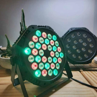 Canhão Refletor 18 Leds 36 Leds Jogo de Luz Par RGB dmx Strobo Iluminação Dj Balada Festa Bivolt