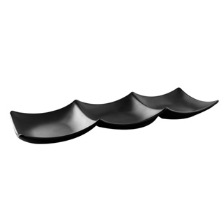 Travessa Tripla Haus Concept Fuji 30,5 x 10,5 x 3 cm Preto