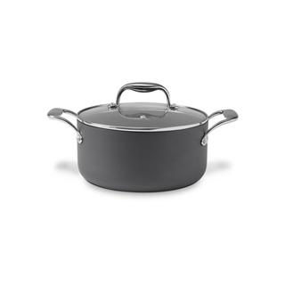 Caçarola Com Tampa E Fundo De Indução Brinox Diamond 3,65 Litros Ø 22 cm Cinza