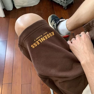 Summer Calção De Verão Japonês De Tendência Masculina Com Dígitos Impressos Em Cordão De Tração casual Bermudas Masculino De Café Preto Solto