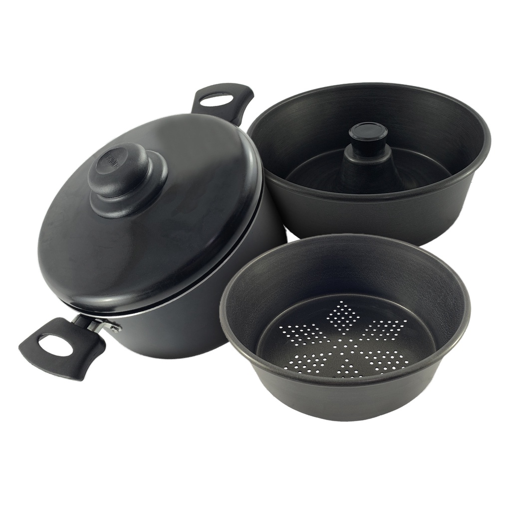 Panela Banho Maria 3 em 1 Forma Para Pudim Antiaderente 20 | Shopee Brasil