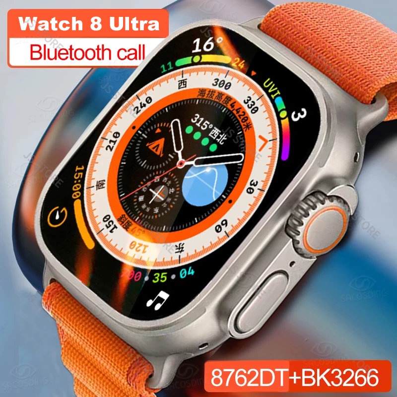 Watch 8 Ultra IWO 14 Series 8 Bluetooth Carregador Sem Fio Relógio Inteligente Digital Homens Mulheres Esporte SmartWatch à prova d'água para IOS Android pk h11 w68 x8 max