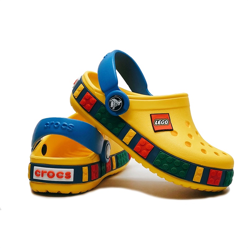 Crocs Sapatos Infantis Sandálias Infantis Lego Sapatos de Praia Chinelos Infantis Grandes Sapatos Infantis 12088