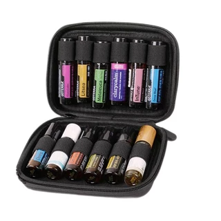 Estojo De Transporte De Óleo Essencial Proteção De Casca Dura Premium Para Até 12 Garrafas Rolo De 10ml Em E Frascos Padrão De 5ml A 10ml