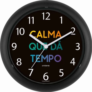 RELOGIO DE PAREDE DECORAÇÃO CASA CALMA QUE DA TEMPO