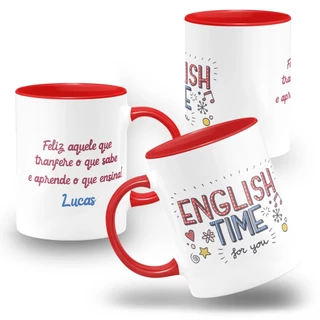 Caneca Professor de Inglês Personalizada