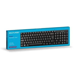 Teclado Básico Slim Preto Multilaser Usb - TC193
