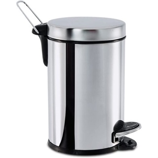 Lixeira Com Pedal E Balde Brinox Decorline 5 Litros Aço Inox